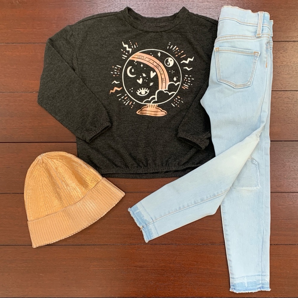 Gymboree Dark Gray Celestial Long Sleeve Shirt